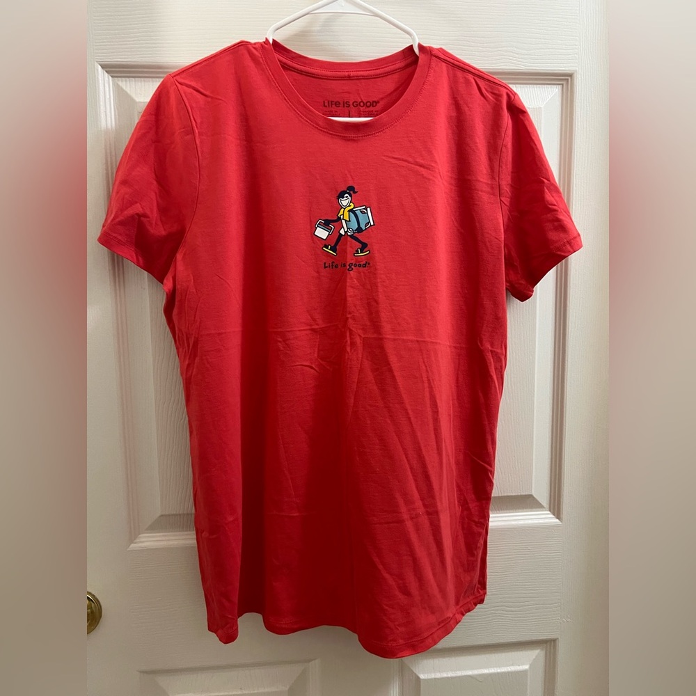 Life Is Good Red Short Sleeve Men's Tee